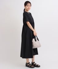 ZMEGB61120 al'aise modulation(アレーズモジュレーション) 切り替えラウンドショルダーワンピース ブラック