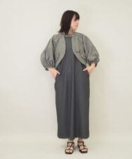 ZMEGE11150 al'aise modulation(アレーズモジュレーション) ボリュームギャザーボレロ×プリーツワンピース ダークグレー