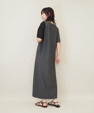 ZMEGE11150 al'aise modulation(アレーズモジュレーション) ボリュームギャザーボレロ×プリーツワンピース ダークグレー