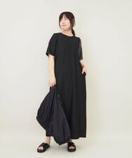 ZMEGE11150 al'aise modulation(アレーズモジュレーション) ボリュームギャザーボレロ×プリーツワンピース ブラック