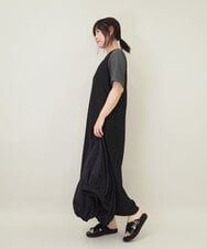 ZMEGE11150 al'aise modulation(アレーズモジュレーション) ボリュームギャザーボレロ×プリーツワンピース ブラック