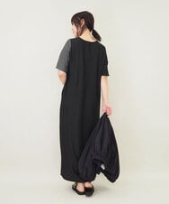 ZMEGE11150 al'aise modulation(アレーズモジュレーション) ボリュームギャザーボレロ×プリーツワンピース ブラック