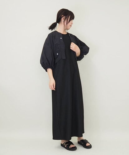 ZMEGE11150 al'aise modulation ボリュームギャザーボレロ×プリーツワンピース