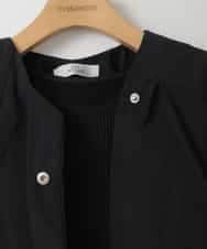 ZMEGE11150 al'aise modulation(アレーズモジュレーション) ボリュームギャザーボレロ×プリーツワンピース ブラック