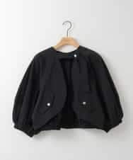 ZMEGE11150 al'aise modulation(アレーズモジュレーション) ボリュームギャザーボレロ×プリーツワンピース ブラック