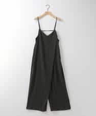 ZMEGE14145 al'aise modulation(アレーズモジュレーション) スクエアドットキャミソールサロペット ブラック