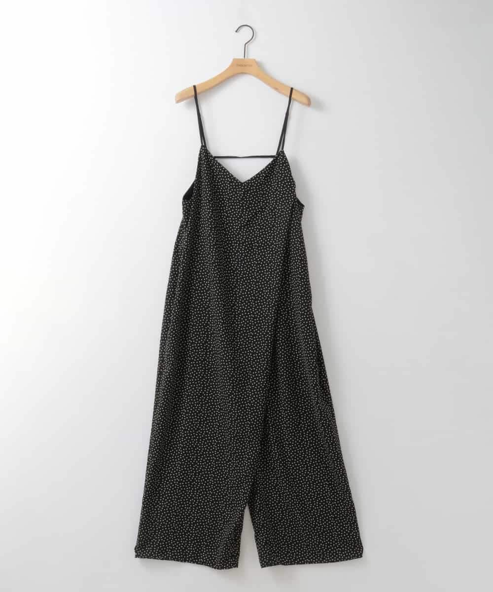 ZMEGE14145 al'aise modulation(アレーズモジュレーション) スクエアドットキャミソールサロペット ブラック