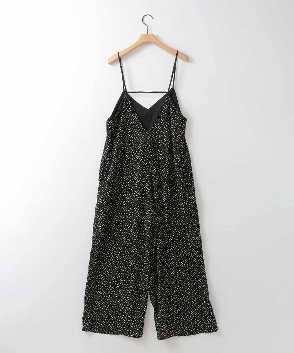 ZMEGE14145 al'aise modulation(アレーズモジュレーション) スクエアドットキャミソールサロペット ブラック