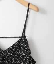 ZMEGE14145 al'aise modulation(アレーズモジュレーション) スクエアドットキャミソールサロペット ブラック