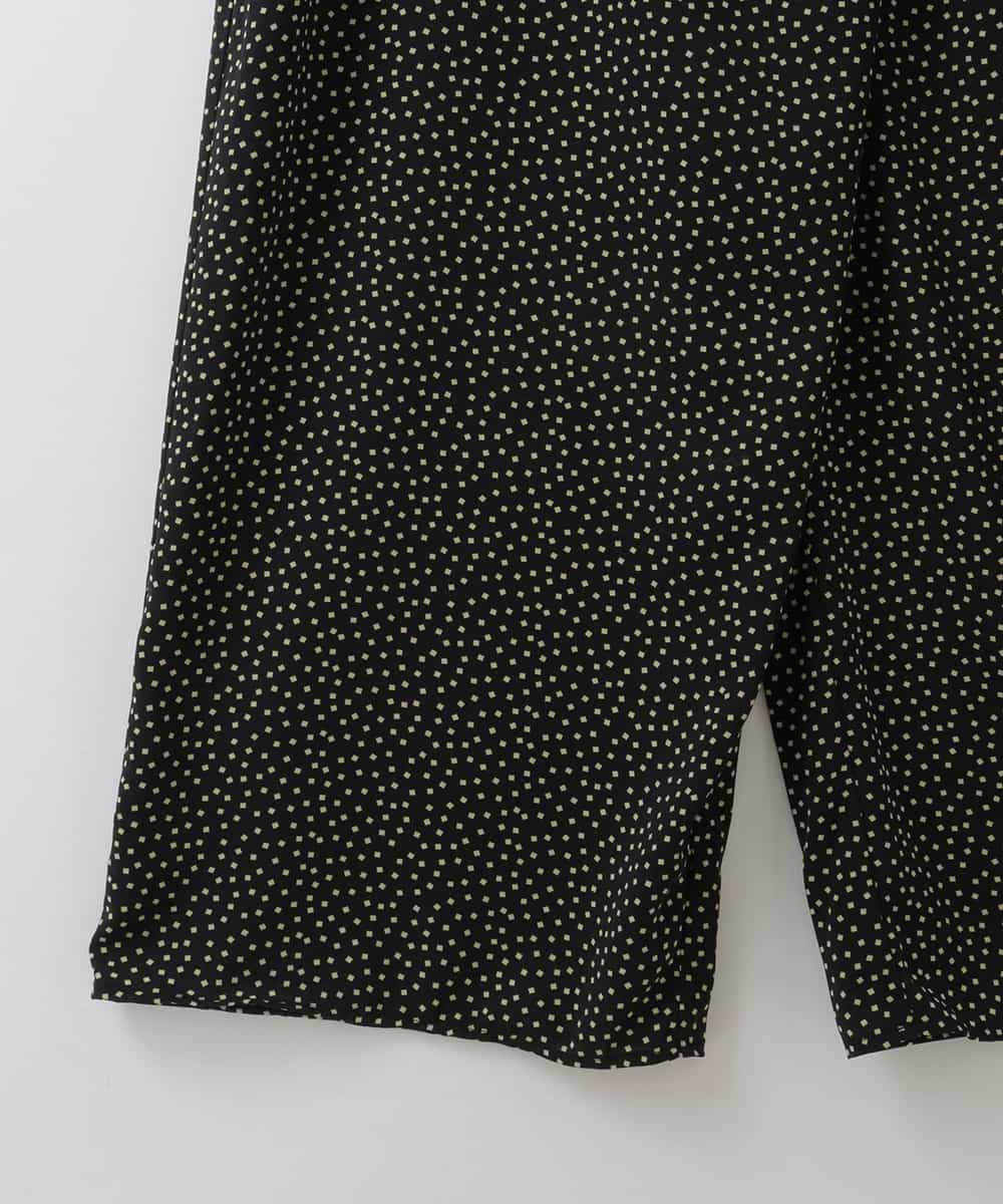 ZMEGE14145 al'aise modulation(アレーズモジュレーション) スクエアドットキャミソールサロペット ブラック