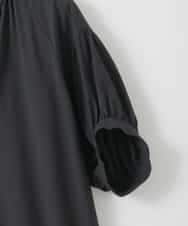 ZMEGE15120 al'aise modulation(アレーズモジュレーション) 【洗える/UV】パフスリーブスキッパーネックワンピース ブラック