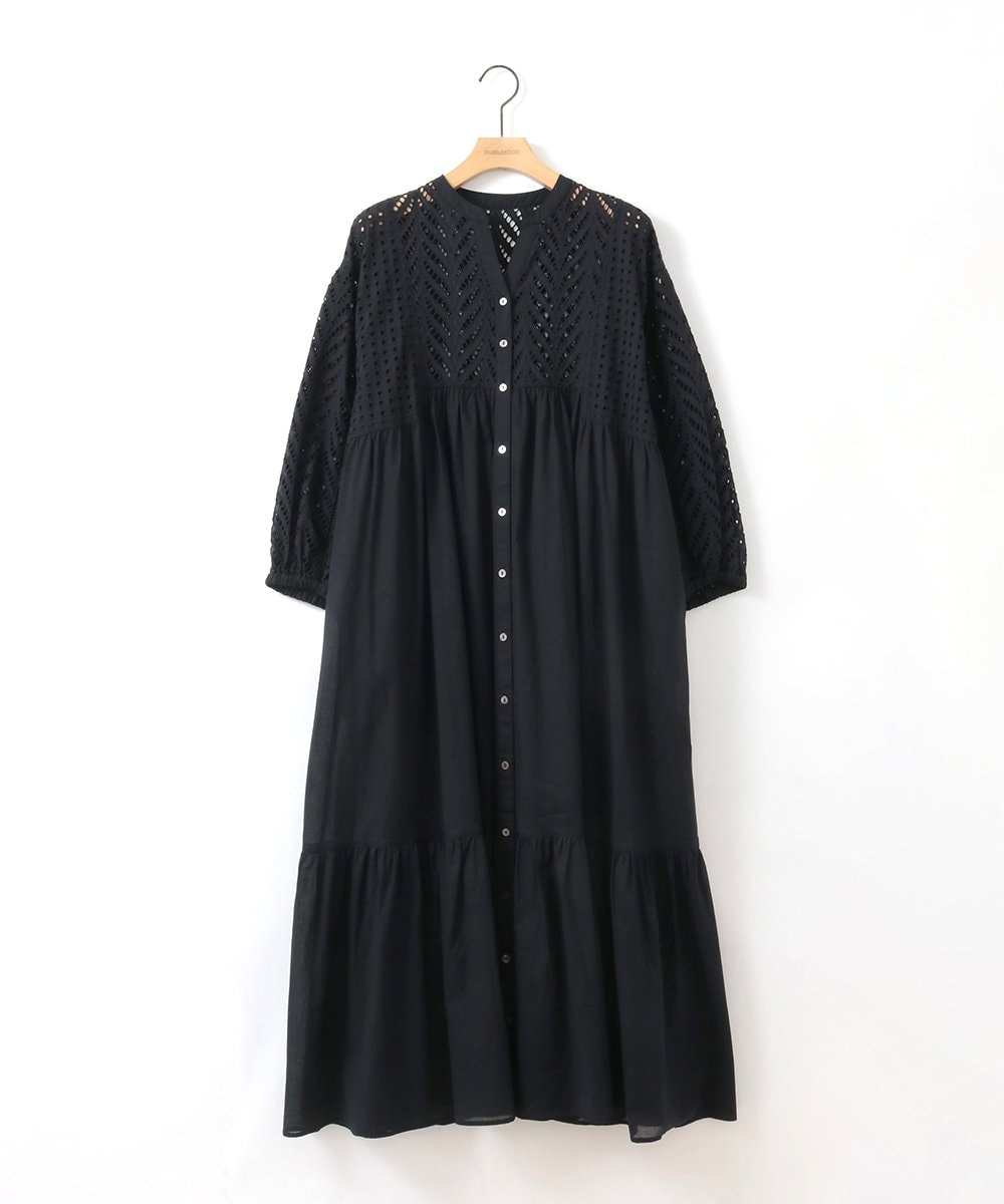 ZMEGE16180 al'aise modulation カットワークレース切替ワンピース