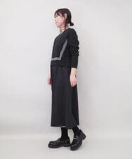 ZMEGE17150 al'aise modulation(アレーズモジュレーション) 異素材コンビデザインワンピース ブラック