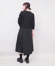 ZMEGE17150 al'aise modulation(アレーズモジュレーション) 異素材コンビデザインワンピース ブラック