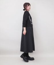 ZMEGE17150 al'aise modulation(アレーズモジュレーション) 異素材コンビデザインワンピース ブラック