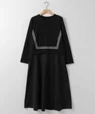 ZMEGE17150 al'aise modulation(アレーズモジュレーション) 異素材コンビデザインワンピース ブラック