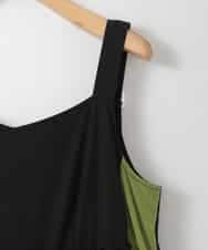 ZMEGE19190 al'aise modulation(アレーズモジュレーション) サイドラインティアードジャンパースカート ブラック