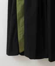 ZMEGE19190 al'aise modulation(アレーズモジュレーション) サイドラインティアードジャンパースカート ブラック