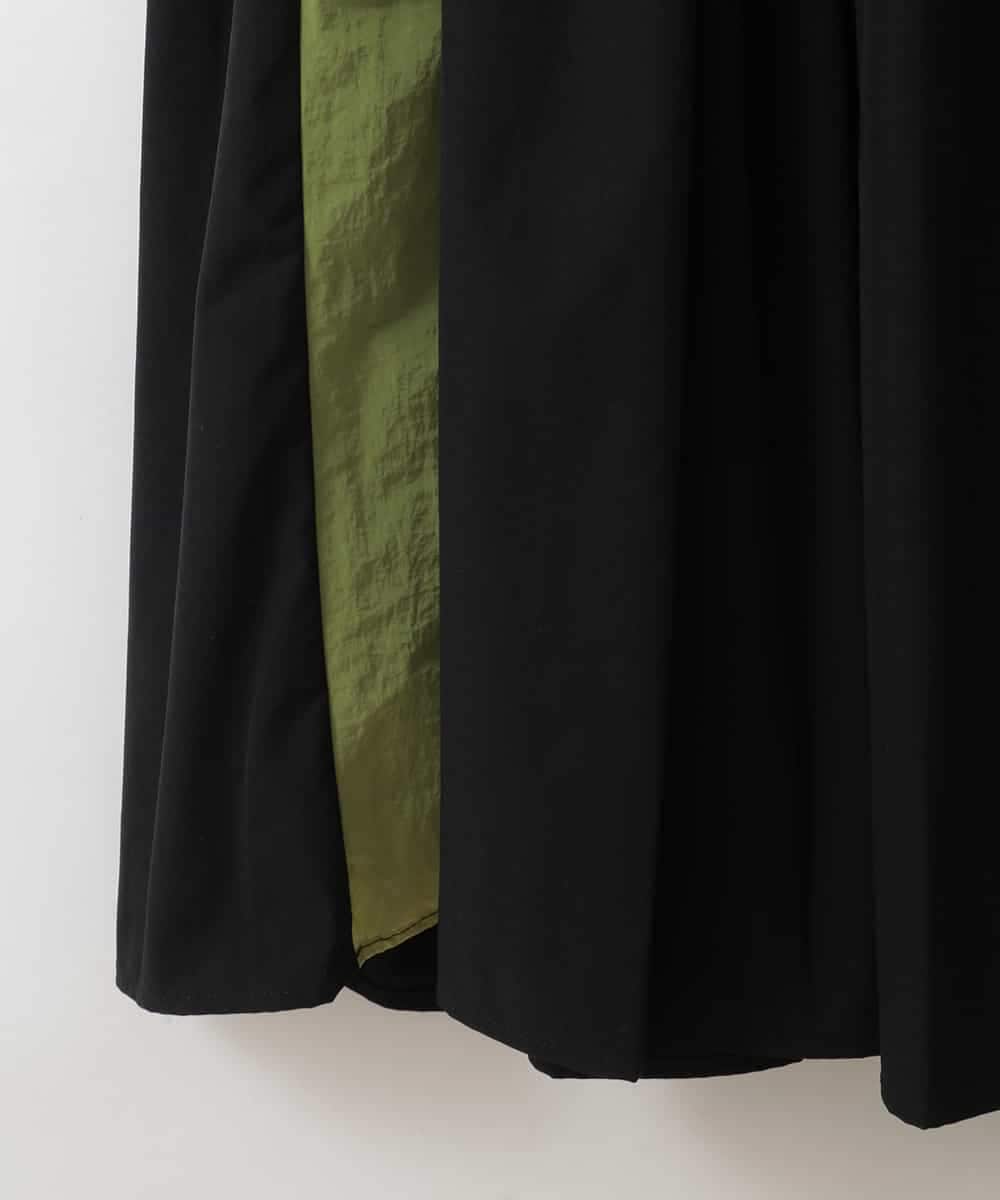 ZMEGE19190 al'aise modulation(アレーズモジュレーション) サイドラインティアードジャンパースカート ブラック