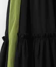 ZMEGE19190 al'aise modulation(アレーズモジュレーション) サイドラインティアードジャンパースカート ブラック