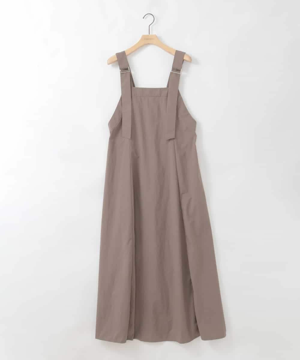 ZMEGE22100 al'aise modulation(アレーズモジュレーション) サイドラインナイロンジャンパースカート ベージュ