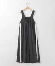 ZMEGE22100 al'aise modulation(アレーズモジュレーション) サイドラインナイロンジャンパースカート ブラック