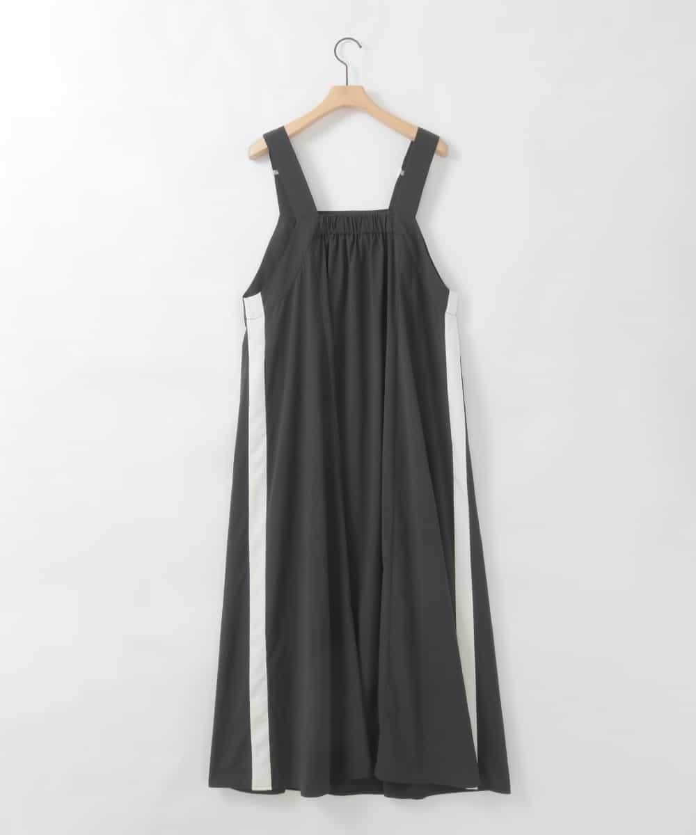 ZMEGE22100 al'aise modulation(アレーズモジュレーション) サイドラインナイロンジャンパースカート ブラック