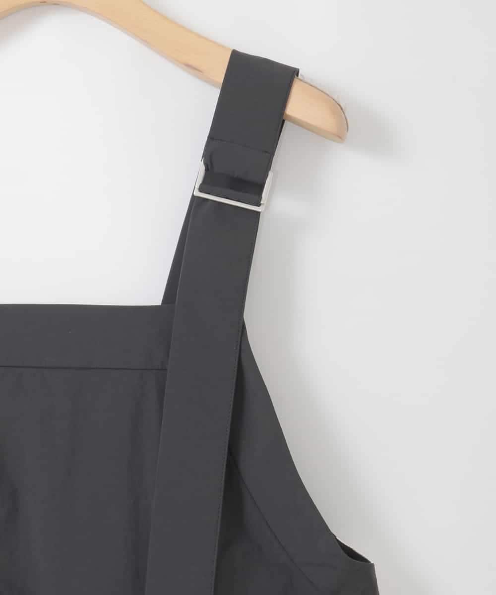 ZMEGE22100 al'aise modulation(アレーズモジュレーション) サイドラインナイロンジャンパースカート ブラック