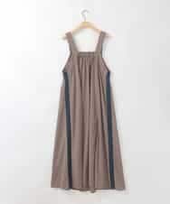 ZMEGE22100 al'aise modulation(アレーズモジュレーション) サイドラインナイロンジャンパースカート ブラック