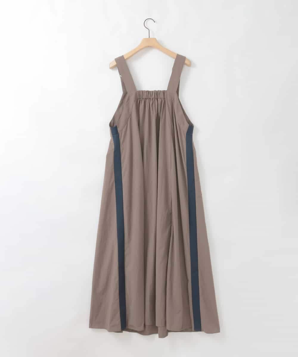 ZMEGE22100 al'aise modulation(アレーズモジュレーション) サイドラインナイロンジャンパースカート ブラック