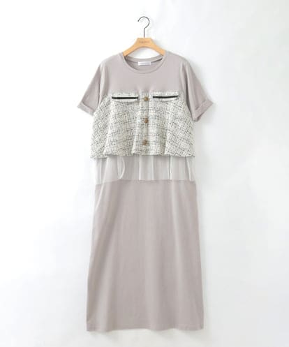ZMEGE24170 al'aise modulation ジョイントデザインツーピース風ワンピース