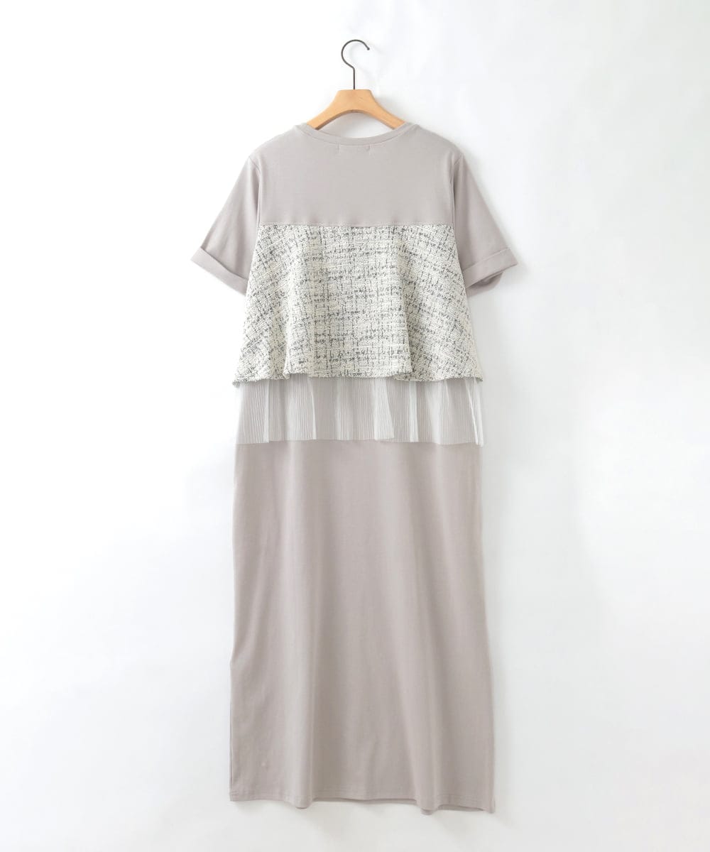 ZMEGE24170 al'aise modulation(アレーズモジュレーション) ジョイントデザインツーピース風ワンピース ベージュ