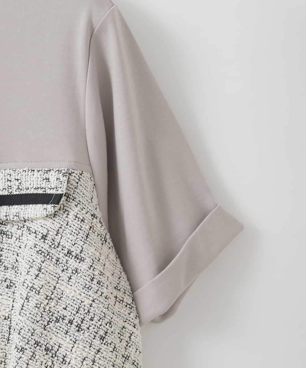 ZMEGE24170 al'aise modulation(アレーズモジュレーション) ジョイントデザインツーピース風ワンピース ベージュ