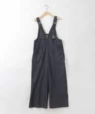 ZMEGE25148 al'aise modulation(アレーズモジュレーション) ペインターロゴ刺繍サロペット ネイビー