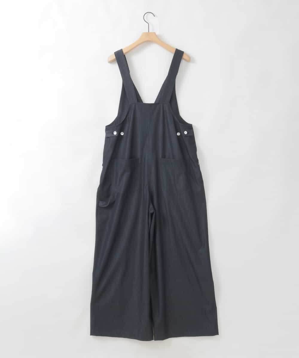 ZMEGE25148 al'aise modulation(アレーズモジュレーション) ペインターロゴ刺繍サロペット ネイビー