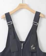 ZMEGE25148 al'aise modulation(アレーズモジュレーション) ペインターロゴ刺繍サロペット ネイビー