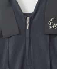 ZMEGE25148 al'aise modulation(アレーズモジュレーション) ペインターロゴ刺繍サロペット ネイビー