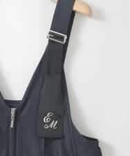 ZMEGE25148 al'aise modulation(アレーズモジュレーション) ペインターロゴ刺繍サロペット ネイビー