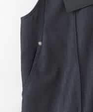 ZMEGE25148 al'aise modulation(アレーズモジュレーション) ペインターロゴ刺繍サロペット ネイビー