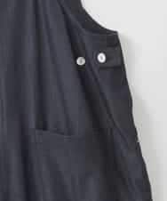 ZMEGE25148 al'aise modulation(アレーズモジュレーション) ペインターロゴ刺繍サロペット ネイビー