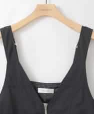 ZMEGE26158 al'aise modulation(アレーズモジュレーション) ギャザーフリルベルトワンピース ブラック