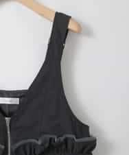 ZMEGE26158 al'aise modulation(アレーズモジュレーション) ギャザーフリルベルトワンピース ブラック