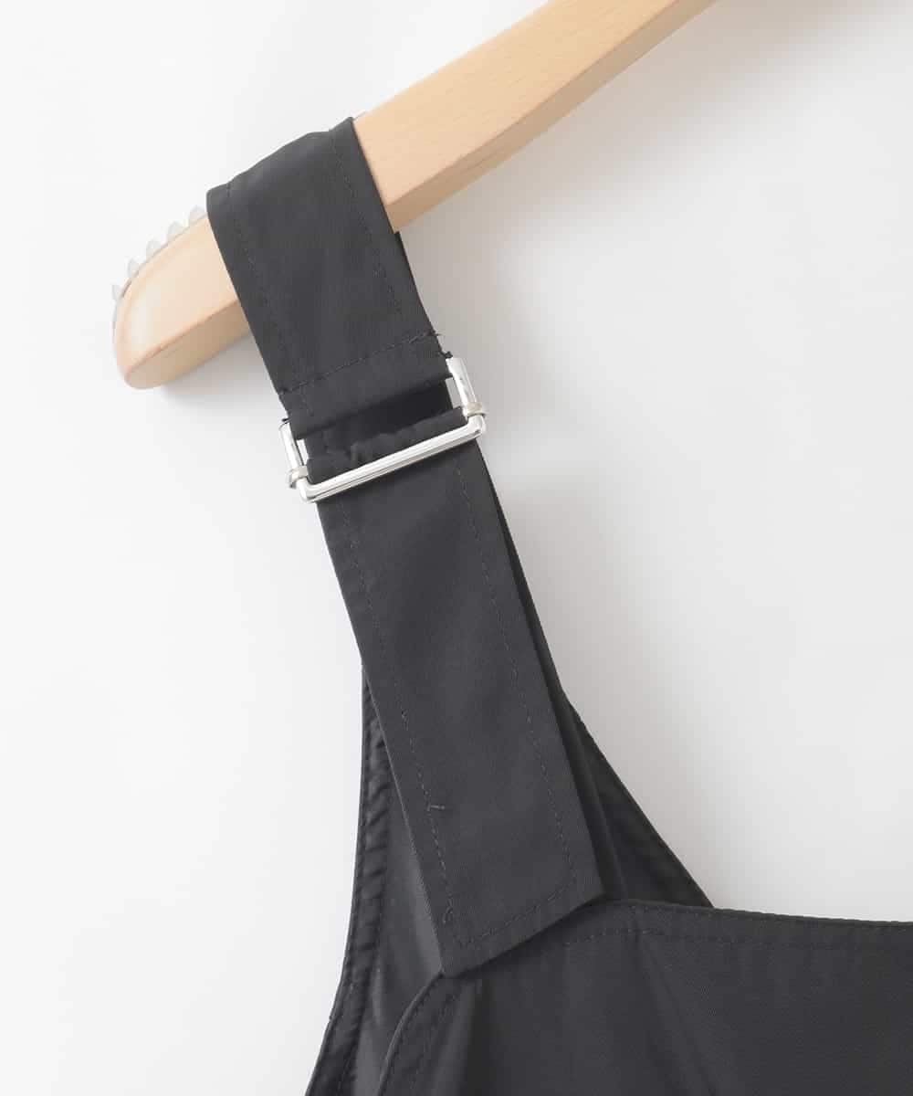 ZMEGE26158 al'aise modulation(アレーズモジュレーション) ギャザーフリルベルトワンピース ブラック