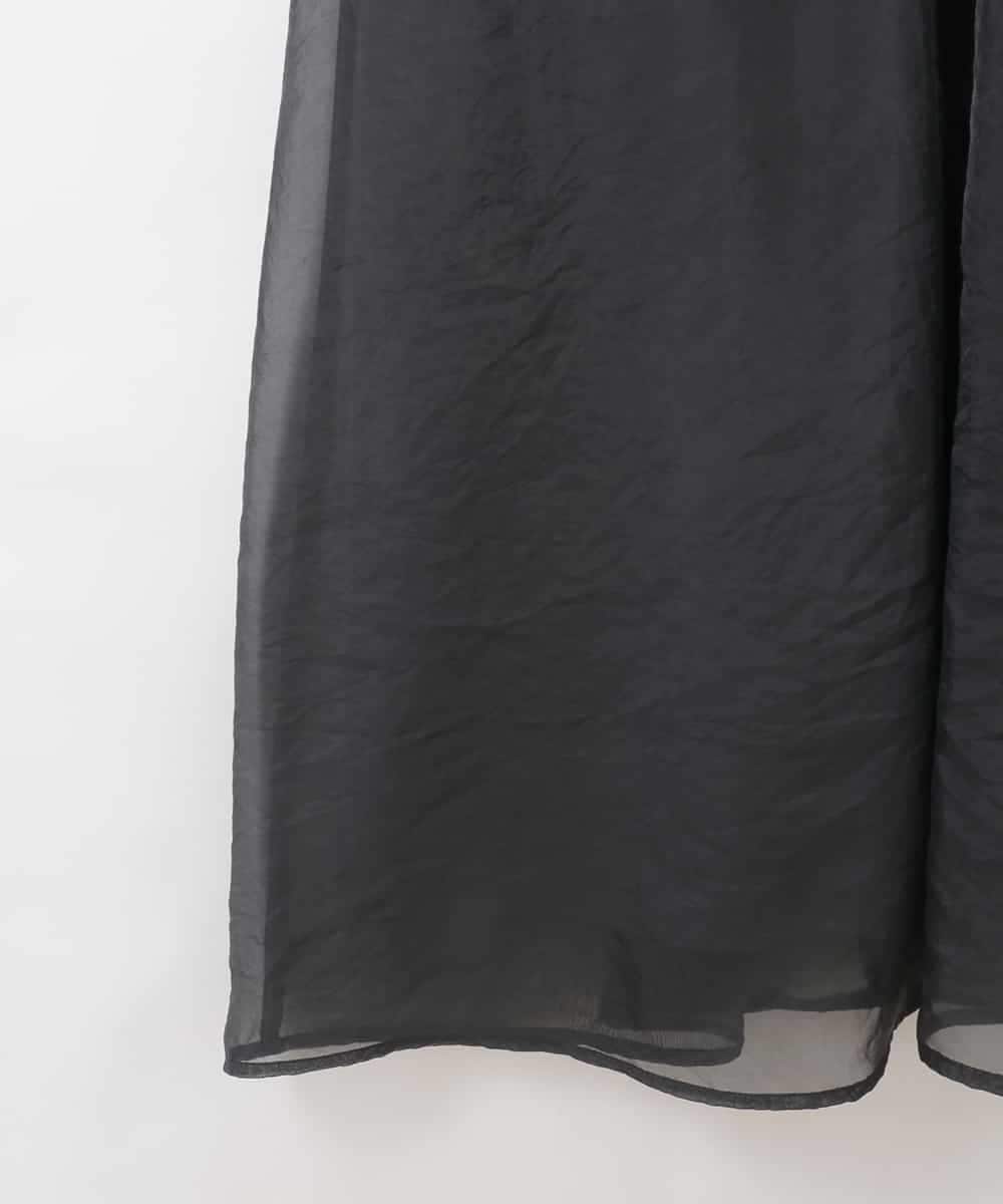 ZMEGE26158 al'aise modulation(アレーズモジュレーション) ギャザーフリルベルトワンピース ブラック