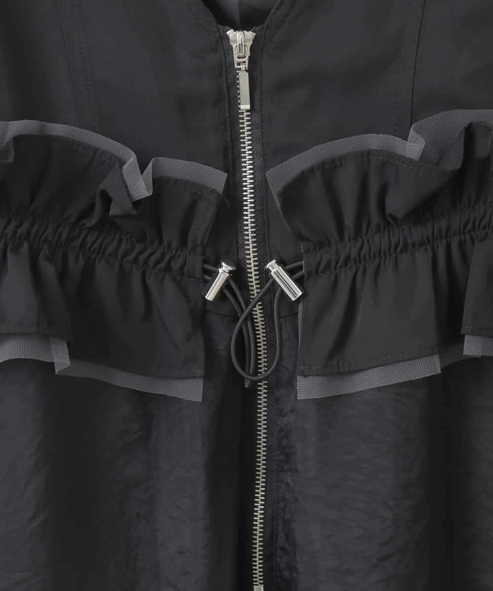 ZMEGE26158 al'aise modulation(アレーズモジュレーション) ギャザーフリルベルトワンピース ブラック