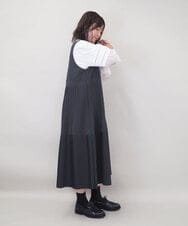 ZMEGE27140 al'aise modulation(アレーズモジュレーション) プリーツデザインジャンパースカート ダークグレー