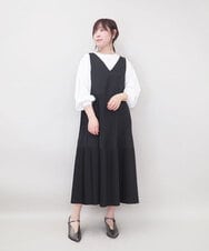 ZMEGE27140 al'aise modulation(アレーズモジュレーション) プリーツデザインジャンパースカート ブラック