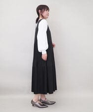 ZMEGE27140 al'aise modulation(アレーズモジュレーション) プリーツデザインジャンパースカート ブラック