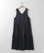 ZMEGE27140 al'aise modulation(アレーズモジュレーション) プリーツデザインジャンパースカート ダークグレー