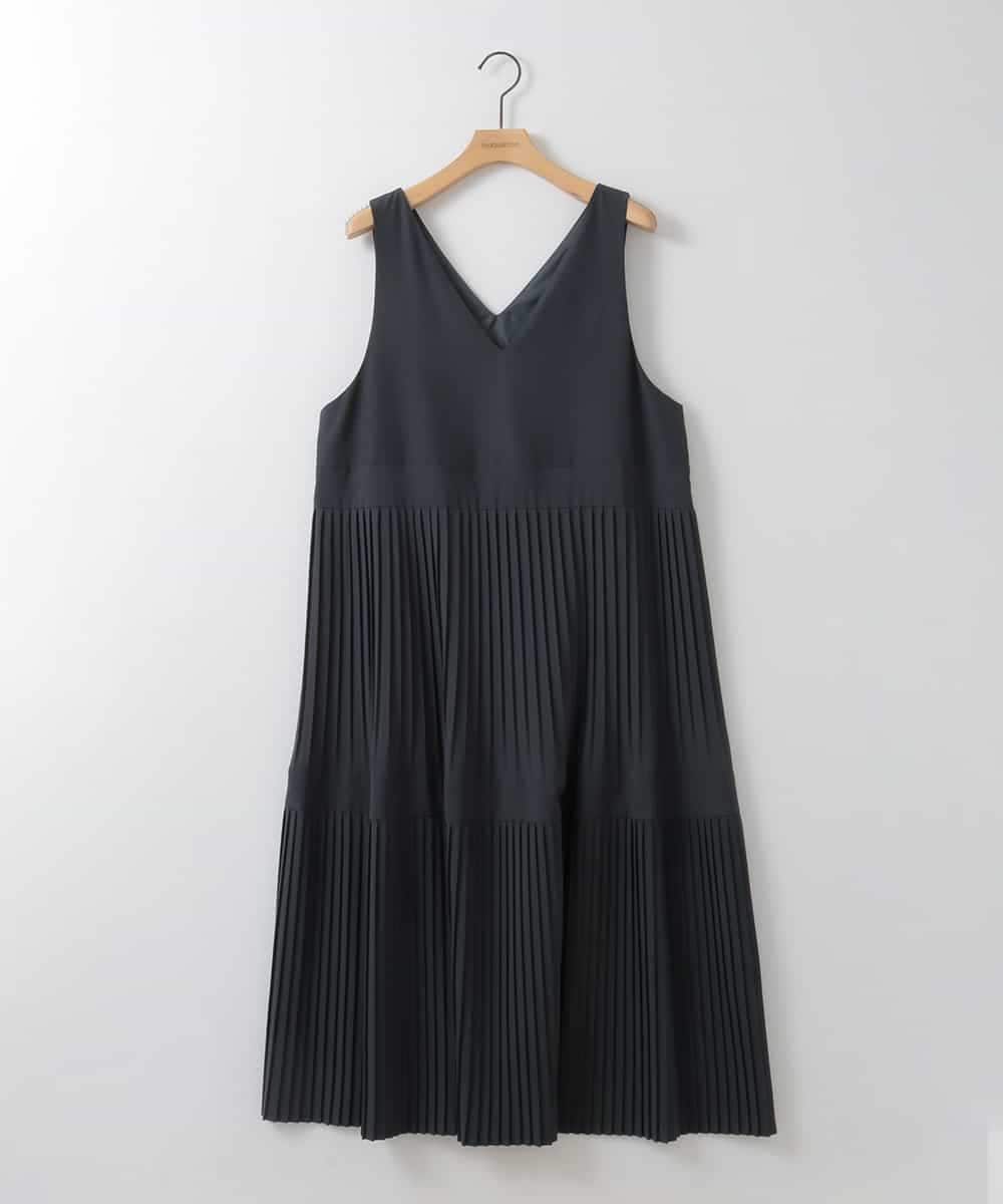 ZMEGE27140 al'aise modulation(アレーズモジュレーション) プリーツデザインジャンパースカート ダークグレー